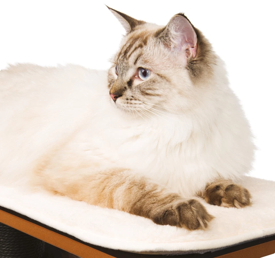 Elegante árbol para gatos Vesper con postes rascadores de cama de espuma viscoelástica y cueva para gatos Foto 3 de 4