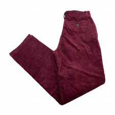 Brooks Brothers Boy  s Fleece Corduroy Chino Pants Burgundy   Youth Size 18