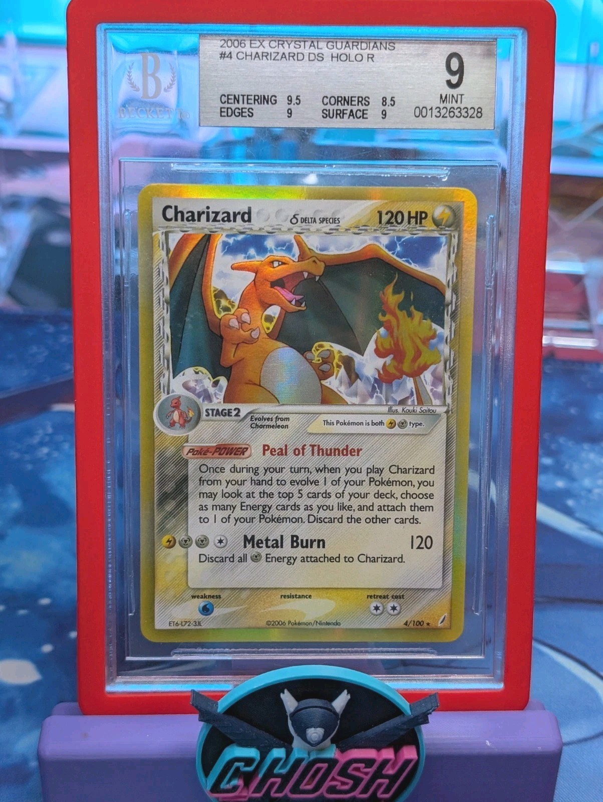 Charizard (Delta Species) 4/100 Crystal Guardians Holo Bgs 9
