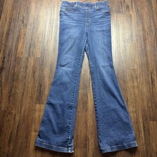 SPANX Flare High Rise Pull On Jeans Medium Wash Women  s Size Large