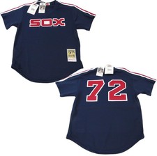 1983 Carlton Fisk #72 White Sox Mens Mitchell & Ness Authentic BP Jersey $100