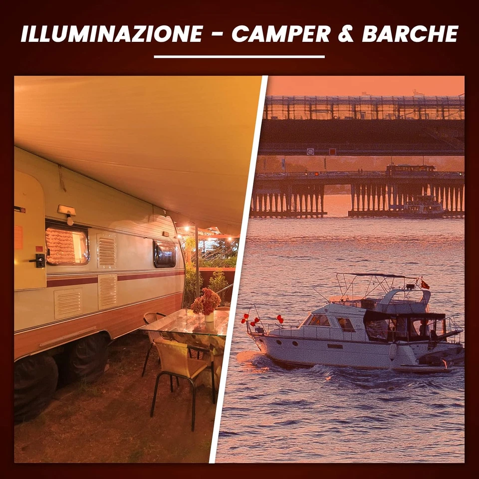 Lamapdine E27 LED, Bassa Tensione AC/DC 12V-24V Bianco Caldo 2700K 6W 600Lm A60  - Immagine 4 di 4