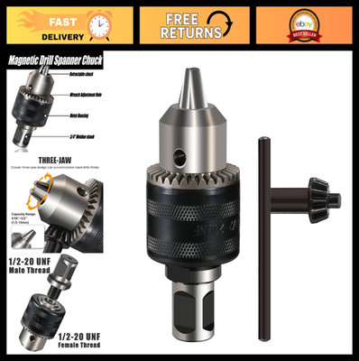 Magnetic Drill Chuck 1/16''-1/2'' | Weldon Shank 1/2''-20 UNF | Drill Bit Adapte