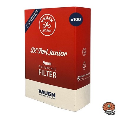 Dr. Perl Junior Aktivkohle Pfeifenfilter / Filter, 9mm, JUBIG-Box mit 100 Stück