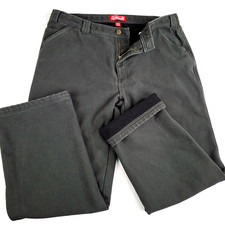 Coleman Fleece Lined Work Pants Men's Size 40 x 30 Carpenter's Dark Gray HiRise