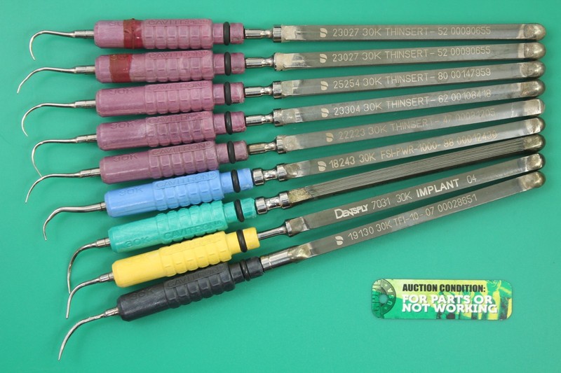 Cavitron Ultrasonic 30K Scaler Inserts (9pk) - HANDPIECE USA for REPAIR -