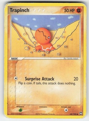 Trapinch 68/108 Common Power Keepers Pokemon Damaged