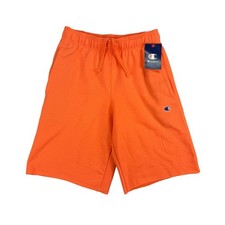 Champion Mens 10" Fleece Drawstring Logo Sweat Shorts Laser Orange S