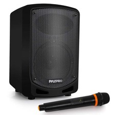 Pyle Portable Bluetooth PA Speaker System - Indoor Outdoor Karaoke 0, Black
