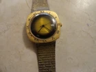 Timex Electronic Vintage Watch Brown/Gold Dial