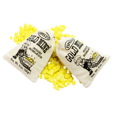 GOLD MINE GUM NUGGET CANDY - (12) 2oz POUCH - BEST PRICE