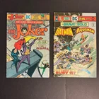 LOT of 2 Vintage DC Comic Book The Joker Brave and the Bold Batman Aquaman