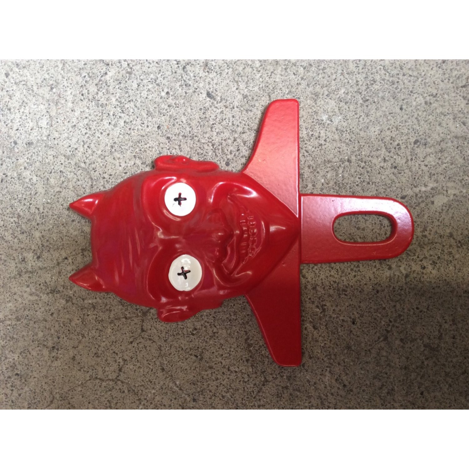 El Diablo Red Devil Satan License Plate Topper Demon motorcycle car rat Hot rod 