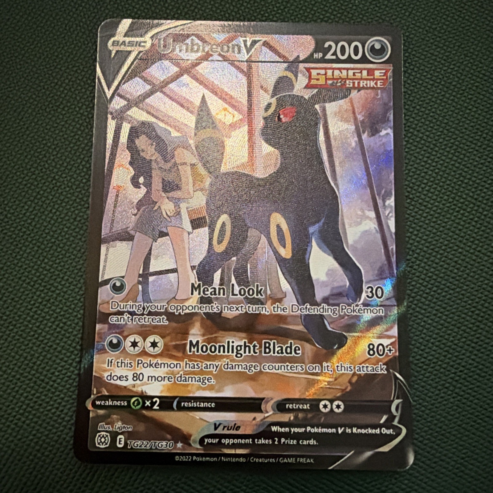 Umbreon V TG22/TG30 Swsh09: Brilliant Stars Trainer Gallery Holo