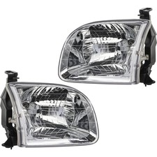 Halogen Headlight Set For 01-04 Toyota Sequoia 2004 Tundra Lh And Rh Double Cab