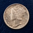1934 Mercury Dime, Uncirculated, Strong Luster, Toned, Near Full Bands E38