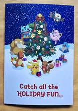 Pokemon/ Pikachu ....Merry Christmas Greeting Card (+ Envelope 5x7")