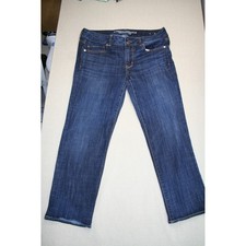 American Eagle Artist Crop Jean Womens 12 Dark Wash Stretch Denim Blue 1683-8037