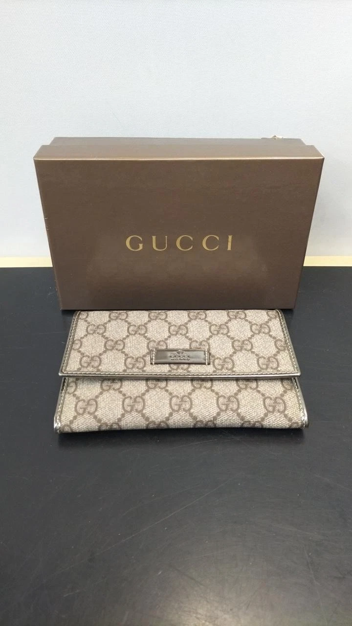 Portefeuille pliable Gucci 190331 2184 signes d'utilisation Gg Supreme