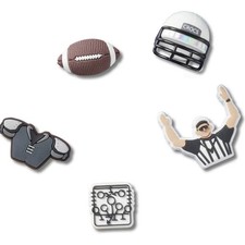 Crocs Jibbitz Sports Fan Shoe Charms 5 Pack Football Team