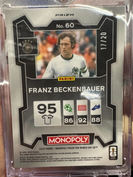 Franz Beckenbauer 2026 Panini Prizm World Cup Green Big Money