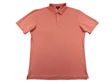 Peter Millar Crown Crafted Polo Shirt Men's XL Peach Golf Stretch Performance