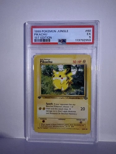 Pokémon TCG Jungle Pikachu 1st Edition 60/64 PSA 5