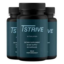 (3 Pack) Tstrive Advanced Male Support Performance Supplement 60 Capsules