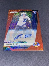 2024 Prizm Braden Fiske Rookie Card Red Shimmer Auto /35. rookie card picture