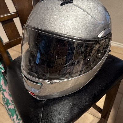 SHOEI Neotec Modular Motorcycle Helmet Silver Medium M Flip Up DOT