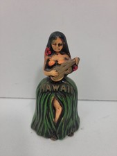 Vintage Hawaii Hula Girl Bell Figurine RJB Ma...