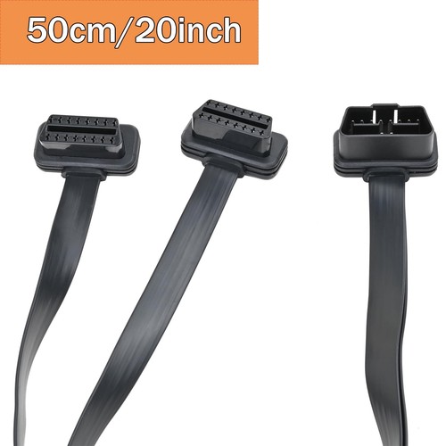 Ultra Low Profile OBD2 Y Splitter Cable - 1Ft Right Angle Connector For GPS Trackers