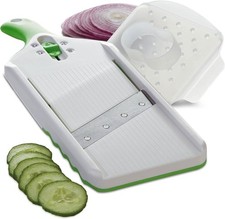 Adjust-A-Slice Mandoline Slicer, Green Adjustable Thickness, Perfect for Veget