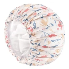  Shower Caps, Double Layer Waterproof Shower Cap for Women, Reusable Large 04