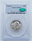 1926-D Standing Liberty Silver Quarter PCGS & CAC MS63 - T115