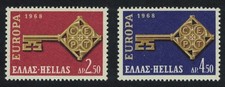 Greece Key with CEPT in handle Europa 2v 1968 MNH SG#1076-1077 MI#974-975