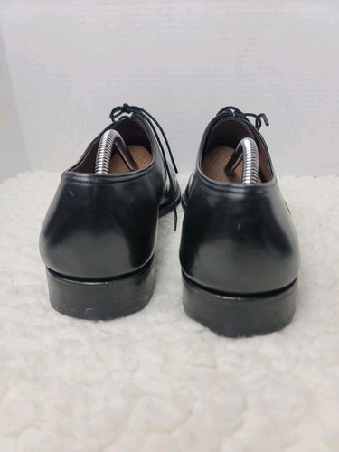 Zapatos Oxford Salvatore Ferragamo Para Hombres Enteros Talla 11.5 Cuero Negro Raro - Imagen 4 de 12