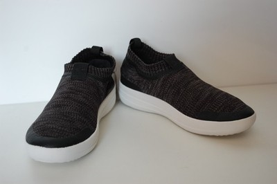 FitFlop Schuhe Strick bequem Sneaker Schwarz Grau Gr. 38 NP 99