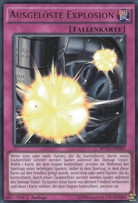 YuGiOh Ausgelöste Explosion (V.1) MVP1-DE009 Ultra Rare Excellent 1st