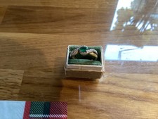 Vintage 18 k Emerald and Diamond Ring 3.58 grams hallmarked size k-L