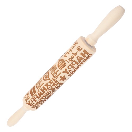 Convenient Engraved Rolling Pin Birthday Rolling Stick Pastry Rolling Pin - Picture 5 of 12