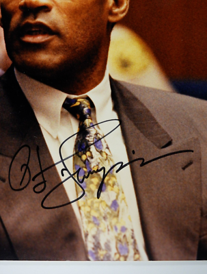 Photograph SIGNED by O.J. Simpson & Johnnie Cochran at Murder