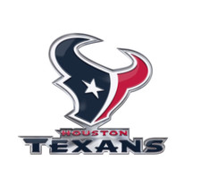 New NFL Houston Texans 3D Aluminum Color Car Truck Auto Emblem Sticker Decal