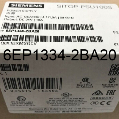 6EP13342BA20 New Siemens 6EP1334-2BA20 Sitop PSU100S Power Supply In Box 