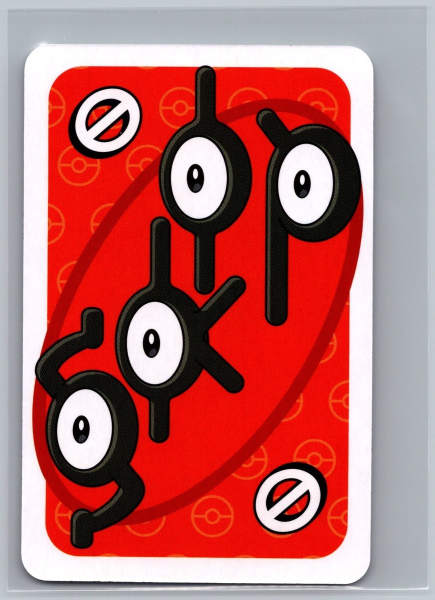 Unown RED Skip Pokemon UNO JAPANESE Card Game Pocket Monsters Back