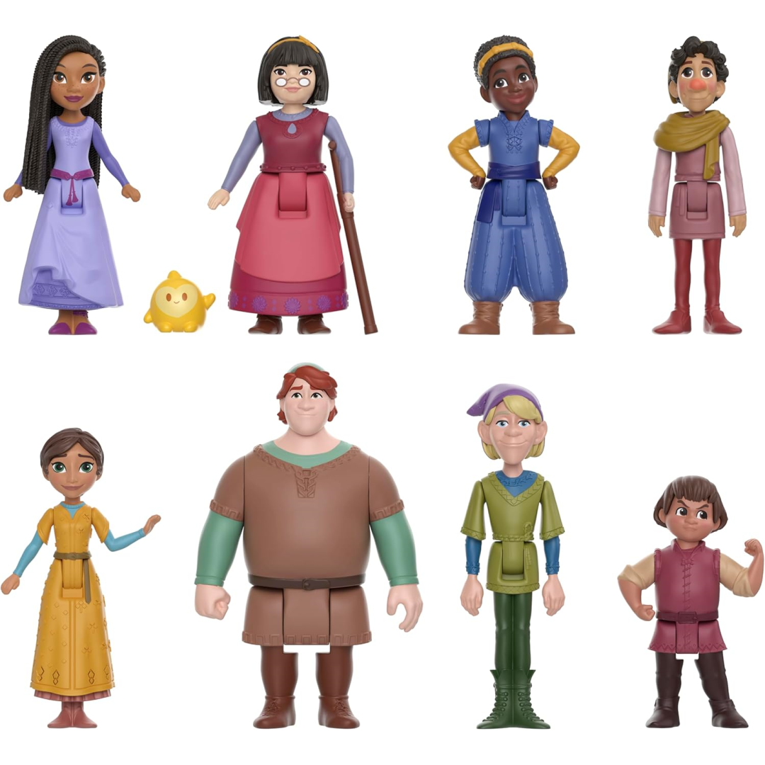 Mattel Disney's Wish The Teens Mini Doll Set, 8 Posable Dolls & Star Figure, Characters Wear Signature Outfits, Hpx36 - Image 3