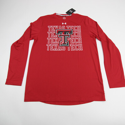 Texas Tech Red Raiders Under Armour Long Sleeve Shirt Men's Red New