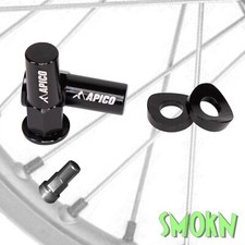 Rim Lock Nuts & Curved Washer Set for most tyre clamps MX Enduro Apico CNC Black