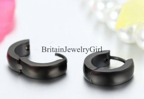 2pcs 4MM Men Women Stainless Steel Hoop Loop Huggie Ear Stud Earrings Punk - Picture 6 of 15