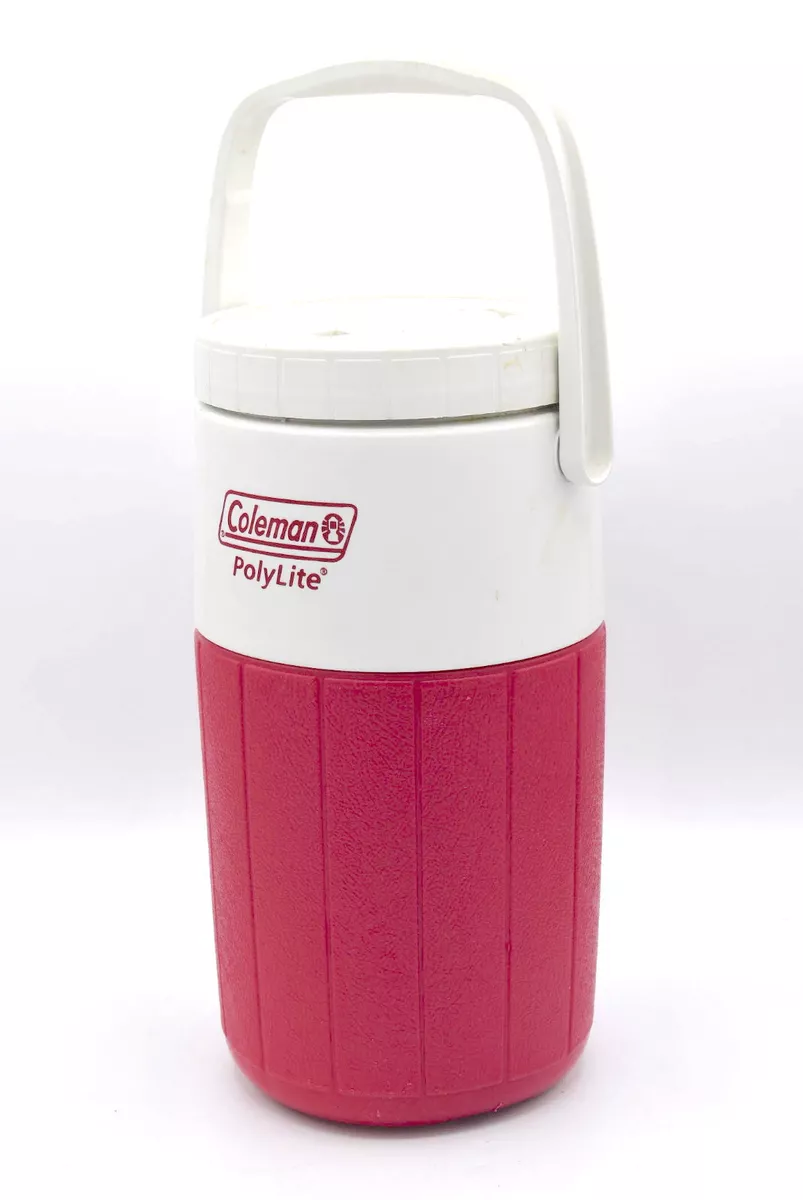 Vintage COLEMAN POLYLITE 1/2 Gallon Water Cooler Jug 5590 Red